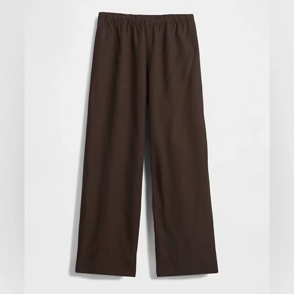 NWT! GAP Terra Brown Linen-Blend Easy Wide-Hem Pants - Multiple Sizes 🔹
